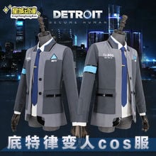 Detroit: torne-se humano connor cosplay rk800 ternos jaqueta casaco roupa uniforme carnaval outwear camisa blusa gravata novo ps jogo 2024 - compre barato