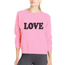 Pink hoodies Love you outwear Jacket women harajuku oversized hoodie sweat femme cotton casual clothes kpop fashion sweatshirt 2024 - buy cheap
