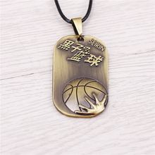 J store Anime Sunspot basketball Dog Tag Alloy Choker Rope Leather Necklace For Women Men Jewelry cosplay colar JJ11760 2024 - buy cheap