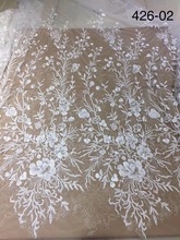 ZH-102419, лучшее качество, 5 ярдов, вышитый тюль, кружевная ткань, французская сетка, кружевная ткань для свадебного платья 2024 - купить недорого