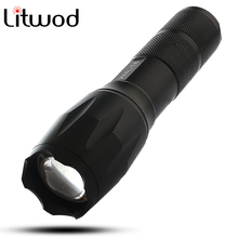 Self Defense Led Flashlight Torch Litwod Waterproof Xm-l Shock Resistant,Hard Light, Bulbs T6 High - Medium Low Sos Strobe 2024 - buy cheap