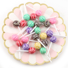 Mix Color 10pc Simulation Lollipop Candy Polymer Clay Cabochons Flatback For DIY Decoration Handmade Materials 2024 - buy cheap