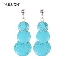 YULUCH Ethnic African Women Blue Resin Stud Earrings Wedding Party Fashion Jewelry 2019 Handmade Personality Statement Earrings 2024 - buy cheap