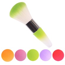 Colorful Handle Nail Art Cleaning Brush Powder Dust Remover Cleaner Manicure Tool Brush Dust Powder For Acrylic Nails Clean 2024 - buy cheap