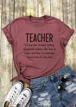 Women T-Shirt Teacher Letter Print t shirt O-Neck Short Sleeve T-Shirt 2018 Female Casual Cameo Red Tops Tee Ladies t shirt 2024 - buy cheap