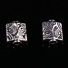 OMH wholesale jewelry 100PCS Tibetan Silver Square Metal Spacer Beads suitable for  jewelry/Free shipping ZL214 2024 - buy cheap