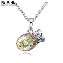 BeBella-collar con colgante de botella con cristales Swarovski, joyería de moda para mujeres, niñas y niños, regalo de cumpleaños 2024 - compra barato