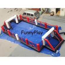 inflatable playground,8*3.5m inflatable soccer football field,inflatables soccer pitch Football Game 2024 - buy cheap