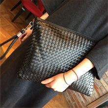 2018 Knitting Envelope Handbags Crossbody PU Leather Messenger Shoulder Bags Women Lady Elegant Fashion Casual Envelope Bag 2024 - buy cheap