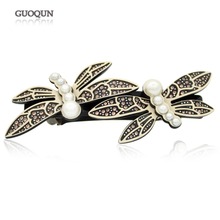 Pearl Ponytail Hair Clip, Butterfly Vintage Hair Accessory Barrette for Women Girls Hair Jewelry for Tiara Business Travel 2024 - buy cheap