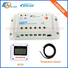 Mini carregador solar pwm 24v, controle ls2024b 20a, 20amps, epever, sensor de temperatura epsolar e medidor remoto mt50 2024 - compre barato