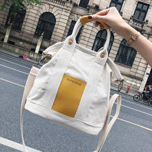 2018 Summer New Women's Large-capacity Canvas Portable Leisure Shoulder Bag Korean Wild Messenger Bag Canvas Tote Bag 2024 - buy cheap