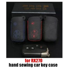 Only Red top quality case fit for LEXUS RX270 car key case genuine quality leather car key cloth sewing by hand car key cover 2024 - buy cheap