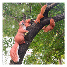 Outdoor Garden Kindergarten Resin Squirrel Ornaments Crafts Decoration Home Courtyard Creative Simulation Cute Tree Accessories 2024 - buy cheap