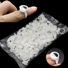 100Pcs Disposable Eyelash Extension Glue Rings,Eyelash Extension Glue Holder Holder glue container Tattoo Pigment 2024 - buy cheap