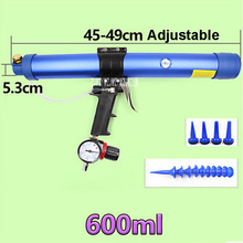 High Quality 600ml Pneumatic Sausage Cullet Gun Adjustable Speed Pneumatic Glass Glue Gun Rubber Gun Works for 350mm Soft Glue 2024 - buy cheap