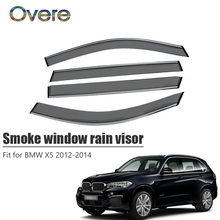 Overe-novo conjunto de viseira de chuva para janela de fumaça, acessórios automotivos com defletores de sol e ventilação, para bmw x5, 2012, 2013, 2014 2024 - compre barato