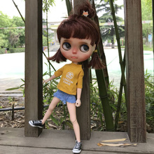 1Pcs Causal Blyth Doll Fashion Denim Skirt / T-shirt for Holala, Azone, Middle Blyth Doll Clothes Accessories 2024 - buy cheap