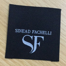 1000pcs , 5 * 5 cm Custom black damask polyester cloth square woven label End fold big size 2024 - buy cheap