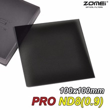 Профессиональный квадратный фильтр Zomei 100 мм ND8 100x100 мм нейтральная плотность 3-Stop Оптическое стекло полный серый MC HD ND фильтр для Cokin Z 2024 - купить недорого
