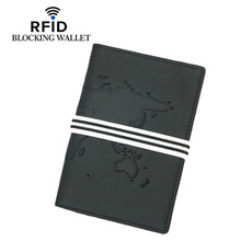 RFID Passport Cover Genuine Leather Travel Covers for Passports Map Passport Holder String Bussiness Card Holder Organizer 2024 - buy cheap