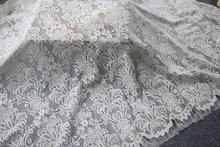 24 м/лот Высококачественная хлопковая кружевная ткань с ресницами, вышитая ткань «сделай сам», аксессуары для одежды, материал для свадебного платья TX676 2024 - купить недорого