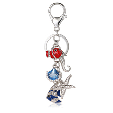 Star fish five asteroid with small charm pendant crystal wallet key ring chain presents the new lovely pendant ysk053 2024 - buy cheap