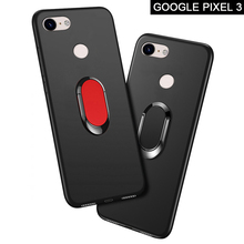 Capa de celular para google pixel 3, capa luxuosa de 5.5 polegadas, silicone preto macio, suporte magnético para carro, anel funda para google pixel 3 capas 2024 - compre barato