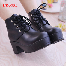 New Anime Black Butler Ciel Phantomhive Cosplay Shoes Lace-up High Heels Cosplay Shoes for Women/Men White and Black Size 2024 - buy cheap