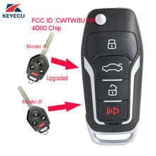 KEYECU Replacement Upgraded Flip Remote Car Key Fob 4 Button 433MHz 4D60 for Subaru Legacy Outback 2009-2014 FCC: CWTWB1U766 2024 - buy cheap