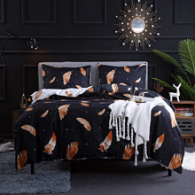 Europe Black Color Duvet Cover Set Pillowcase 2/3pcs Twin/Queen/King Size Bedclothes Bedding Sets Leopard Home Bed  (no filling) 2024 - buy cheap
