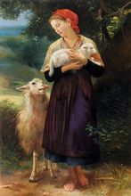 Portrait oil painting The Shepherdess 1873 William Adolphe Bouguereau Painting High quality hand painted free shipping 2024 - buy cheap