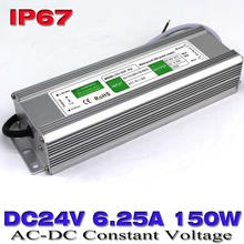 Waterproof IP67 24V 6.25A 150W Switching Switch Power Supply Transformer 100-240v AC to dc SMPS for Outdoor LED Strip Lighting 2024 - buy cheap