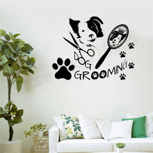 Dog wall sticker Wall vinyl art decal salon wall decoration dog Grooming decal beauty interior sticker wall mural for pet ZW24 2024 - buy cheap