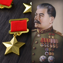 Soviet Union Great Patriotic War Golden Star Russian Medals Army of Russia Badges With Pin CCCP Military Ribbon Badge 2024 - buy cheap