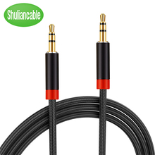 Shuliancable-cable de audio Jack de 3,5mm, conector macho a macho de 3,5mm para Samsung S10, Cable auxiliar para altavoz y auriculares de coche 2024 - compra barato