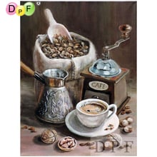 DPF diamond embroidery make coffee diamond painting cross stitch crafts diamond mosaic kit full rhinestone home decor DIY 2024 - buy cheap