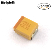 MCIGICM 20шт B 3528 22 мкФ 10В SMD Танталовый конденсатор 2024 - купить недорого