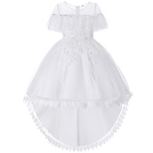 Kids Dresses For Girl Clothes Elegant Girls Lace Pearl Tuxedo Dress Children Fashion Princess Birthday Prom Designs Ball Gown 2024 - buy cheap