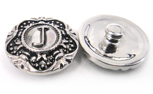 Free drop shipping 1.8-2cm alloy Letters J design DIY button metal charms 2024 - buy cheap