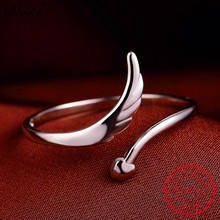 Blaike Real s925 Sterling Silver Angel Wings Open Rings For Women Minimalist Adjustable Feather Thin Ring Wedding Fine Jewelry 2024 - buy cheap