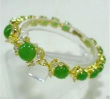 FREE shipping>>>>New green Natural stone Inlay Crystal - Bracelet 2024 - buy cheap