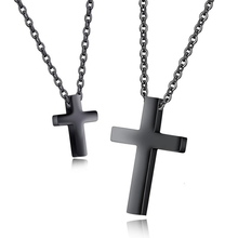 Titanium Steel Cross Pendant Necklace for Men Women Minimalist Choker Christian Prayer Necklaces Gold Color Black Jewelry 2024 - buy cheap