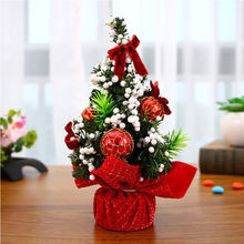 Árbol de Navidad de 20cm, adornos para árbol de Navidad, decoración de mesa, escritorio, decoración de Navidad para el hogar, regalos de fiesta 2024 - compra barato