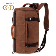 Coofit-mochila de Viaje Unisex, bolso de lona Retro a la moda, cilindro, multiusos, bolso de hombro 2024 - compra barato