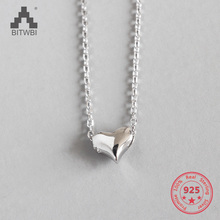 100% S925 New Tiny Heart Necklace For Women Heart Shape Pendant Necklace Gift Ethnic Bohemian Choker 2024 - buy cheap