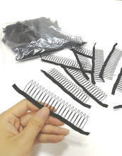 10pcs Long wig comb with 20 teeth Black wire clips hair full lace wig combs snap cap hairpiece accessories styling tools 2024 - buy cheap