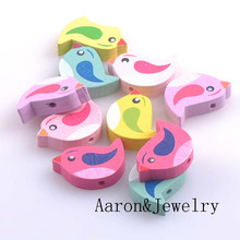 100pcs Mixed Bird Pattern Wooden Spacer Beads For Jewelry making DIY 21x15mm MT0759 2024 - buy cheap