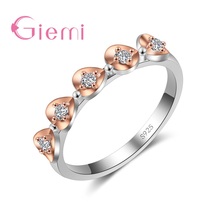 Anillo de Plata de Ley 925 con forma de corazón para mujer, sortija clásica con Circonia cúbica tejida, Estilo Vintage, elegante 2024 - compra barato