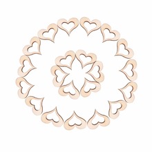 Adornos de corazón de madera huecos en blanco, artesanías de bricolaje, artesanía, boda, fiesta, decoración de Navidad, 50 unids/set por Set, 3cm 2024 - compra barato